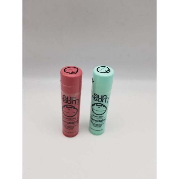 Sun Bum Coco Balm Moisturizing Lip Balm 2 Ocean Mist and Groove Cherry - Picture 1 of 2